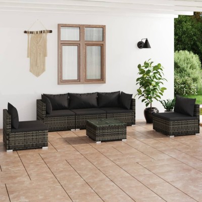 Garden set with cushions, 6...