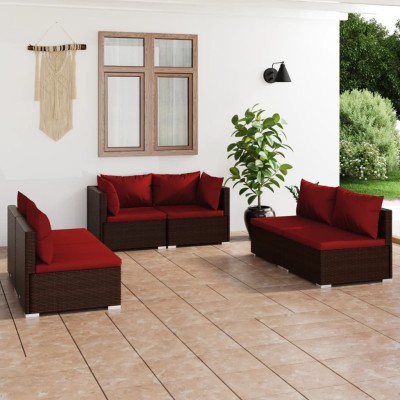 Garden set with cushions, 6...