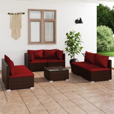 Garden set with cushions, 7...