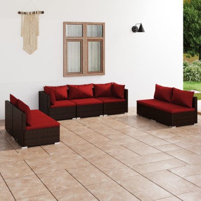 Garden set with cushions, 7...