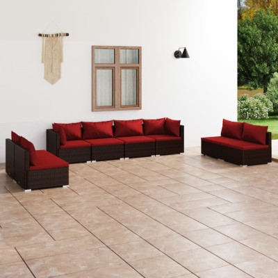 Garden set with cushions, 8...