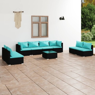 Garden set with cushions, 9...