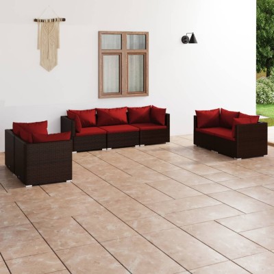 Garden set with cushions, 7...