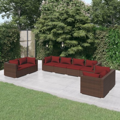 Garden set with cushions, 8...