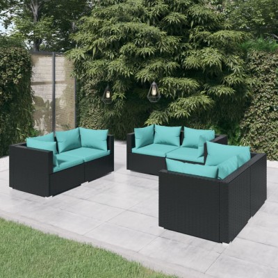 Garden set with cushions, 6...