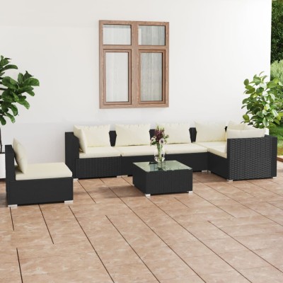 Garden set with cushions, 7...