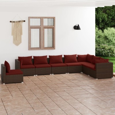 Garden set with cushions, 8...