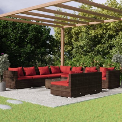Garden set with cushions,...