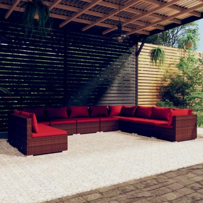 Garden set with cushions,...