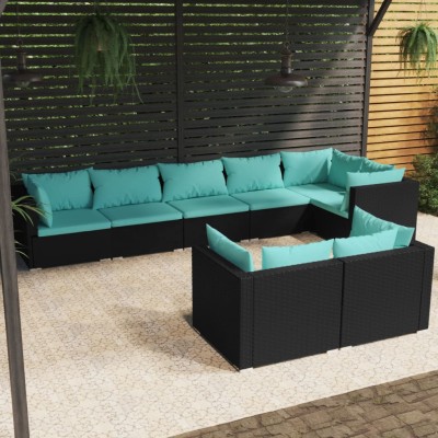 Garden set with cushions, 8...