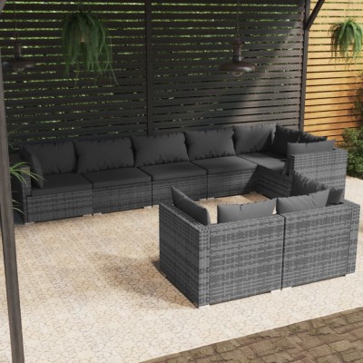 Garden set with cushions, 8...