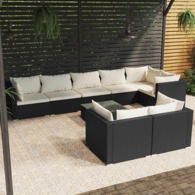 Garden set with cushions, 9...