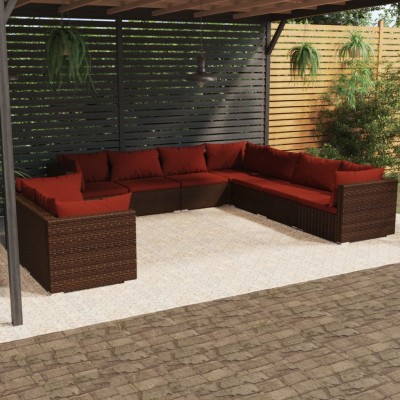Garden set with cushions, 9...