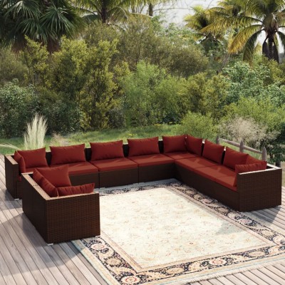 Garden set with cushions,...