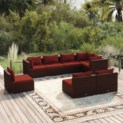 Garden set with cushions, 8...