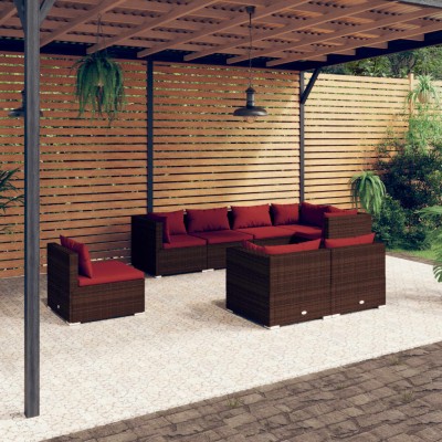 Garden set with cushions, 8...