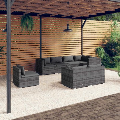 Garden set with cushions, 8...