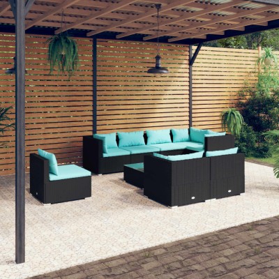 Garden set with cushions, 9...