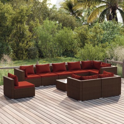 Garden set with cushions,...