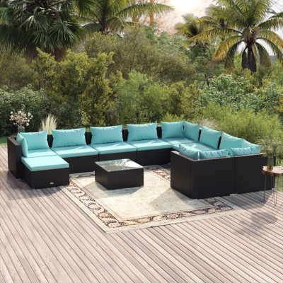 Garden set with cushions,...