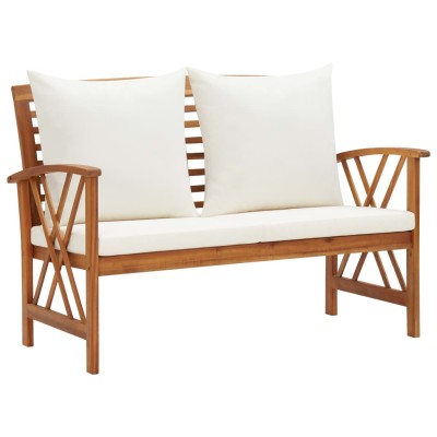 Garden bench with pillows,...
