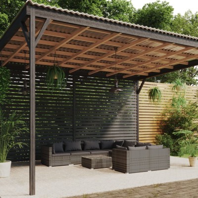 Garden set with cushions, 9...