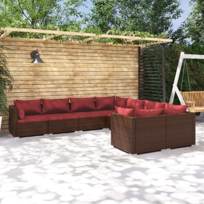 Garden set with cushions, 8...