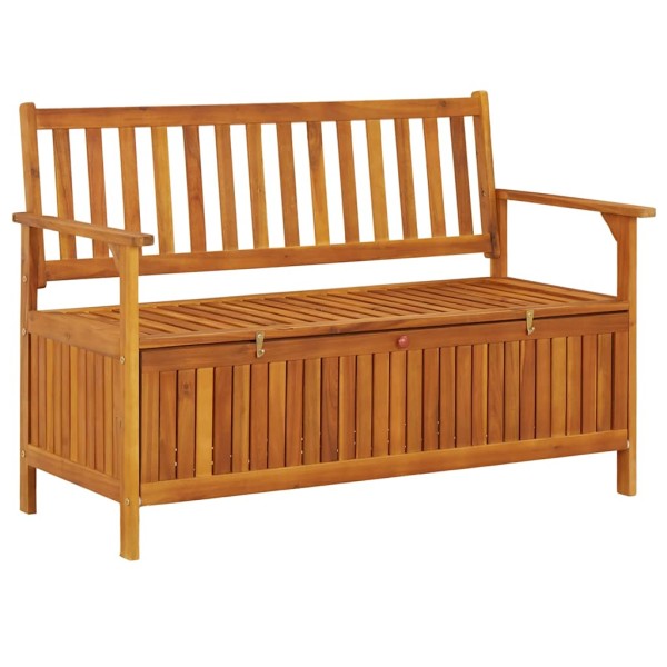 Garden bench-storage box, 120 cm, solid acacia wood