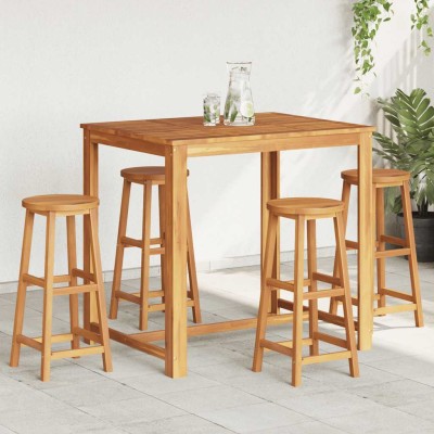 Bar stools, 4 pcs., solid...