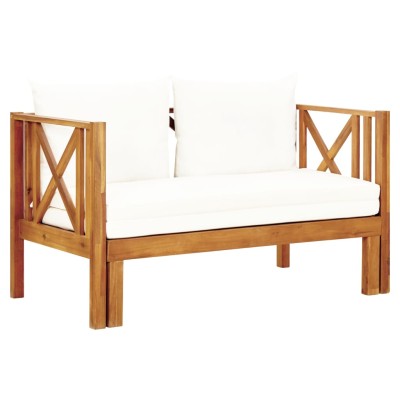 Double garden bench with...