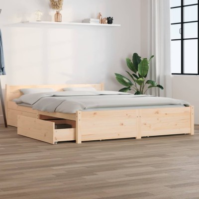 Bed frame with drawers,...