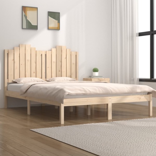 Bed frame, 140x190cm, solid pine wood