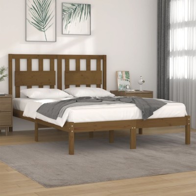 Bed frame, honey brown,...