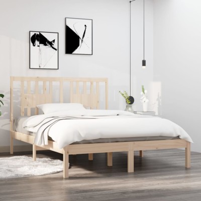 Bed frame, 135x190cm, solid...