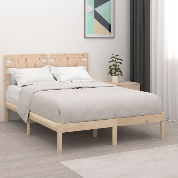 Bed frame, 135x190cm, solid wood, double