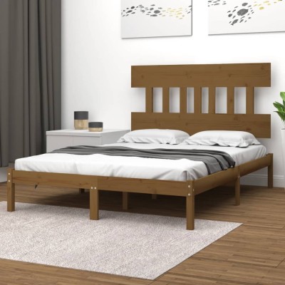 Bed frame, honey brown,...