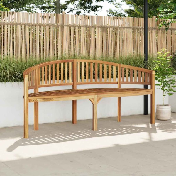 Banana-shaped bench, 180 cm, solid teak wood