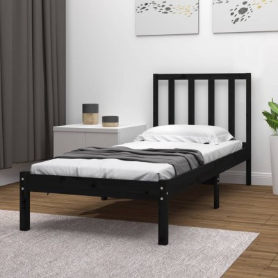 Bed frame, black, 75x190cm,...