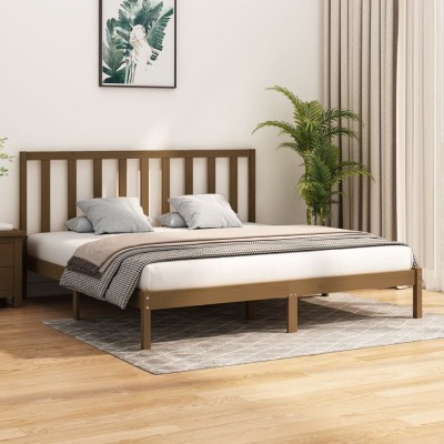 Bed frame, honey brown,...