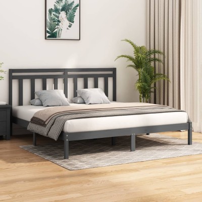 Bed frame, gray, 200x200cm,...