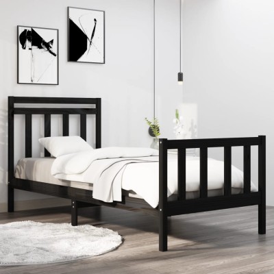 Bed frame, black, 75x190cm,...
