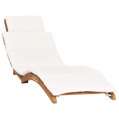 Sun lounger with creamy...