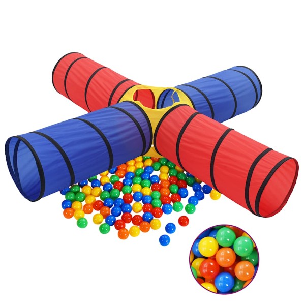 Game tunnel with 250 balls, colored