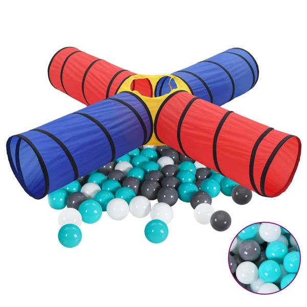 Game tunnel with 250 balls, colored