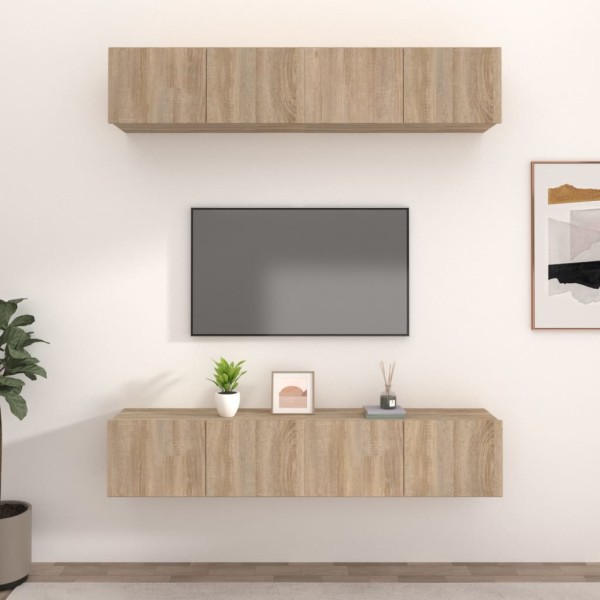 TV cabinets, 4 pcs., oak, 80x30x30cm, wood