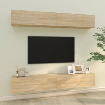 Wall TV cabinets, 4 pcs.,...