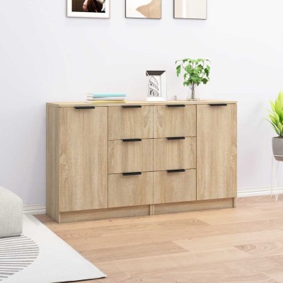 Side cabinets, 2 pcs., oak,...
