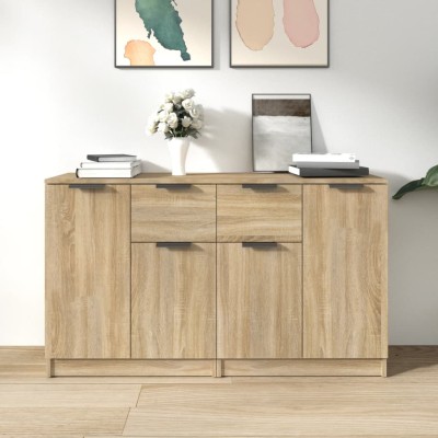 Side cabinets, 2 pcs., oak,...