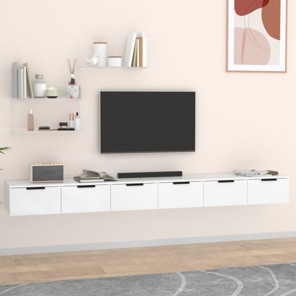 Wall cabinets, 2 pcs., white, 102x30x20cm, wood