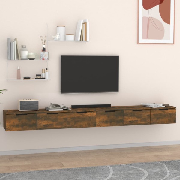 Wall cabinets, 2 pcs., smoky oak, 102x30x20cm, wood